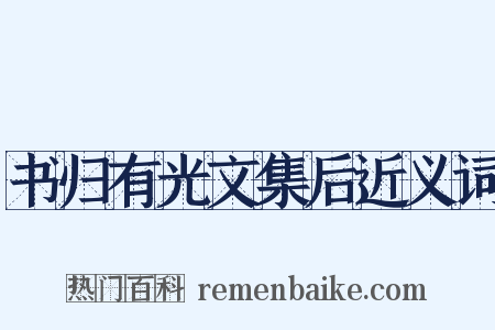 书归有光文集后近义词是什么意思的图片